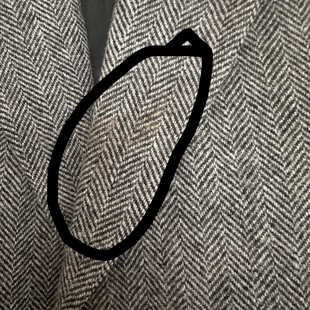 Yorkshire Hill Men's Herringbone Tweed Wool Blazer Jacket Classic Fit Grey 42L - Picture 2 of 13